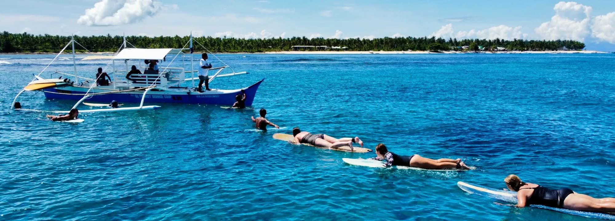 Various surf breaks across Siargao Island