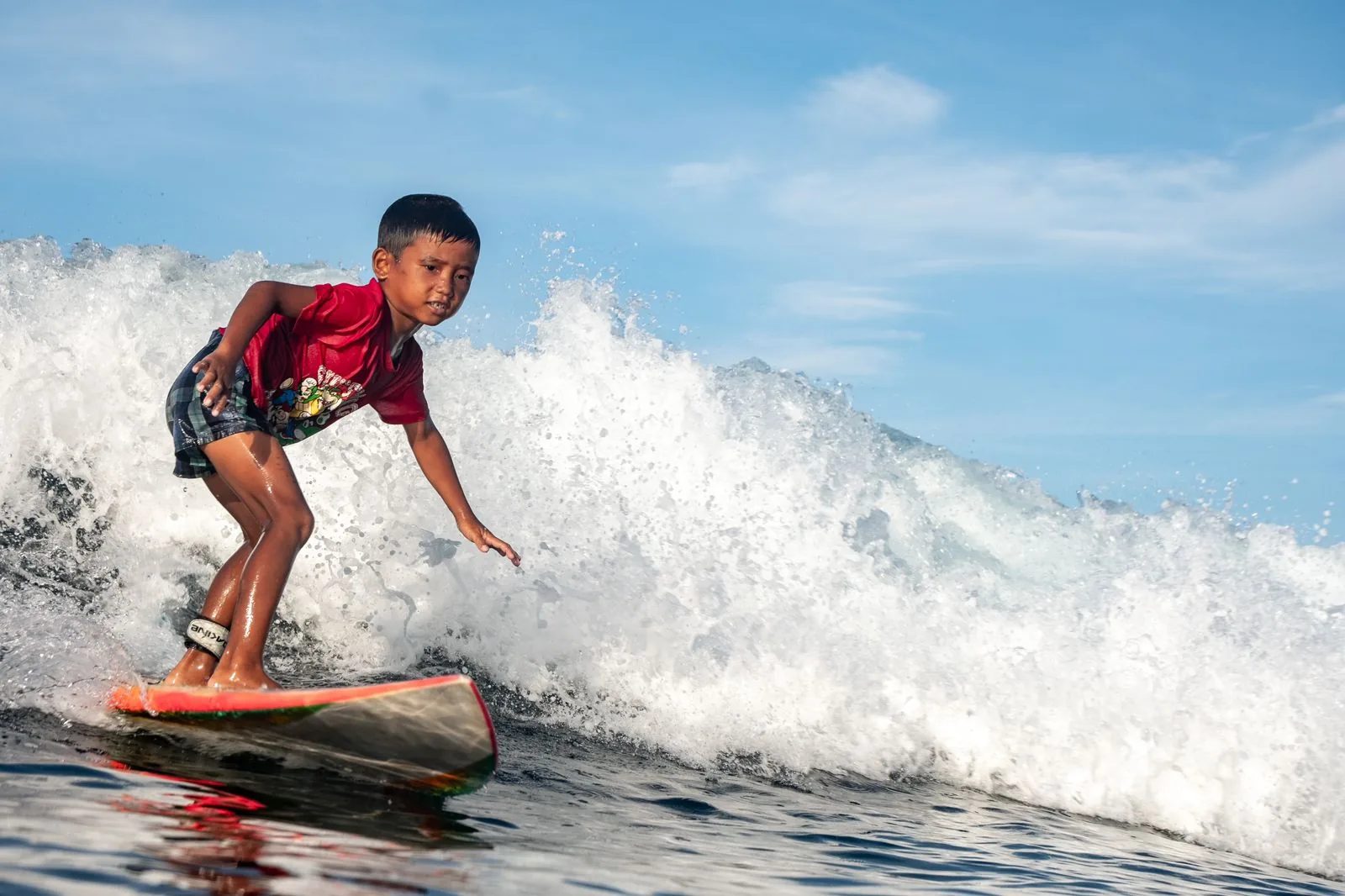 Surf coaching moment in Siargao